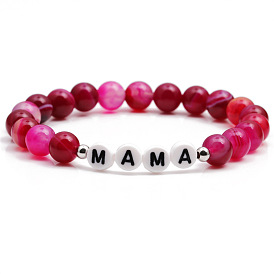 Mama Love" European Style Beaded Bracelet for Women - Mother's Day Gift