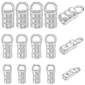 30Pcs 3 Styles Brass Cord Ends, Column