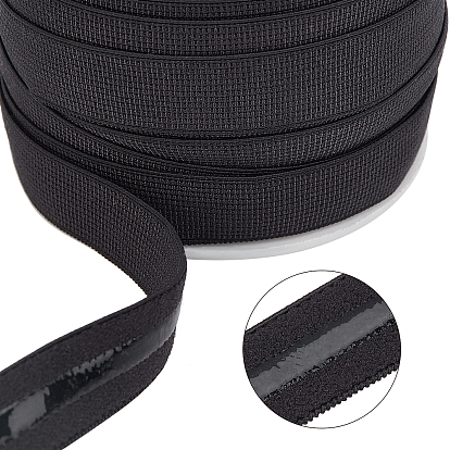 Cuerda elástica plana, con silicona, cinta elástica antideslizante, para accesorios para el cabello, ropa, boda, con carretes