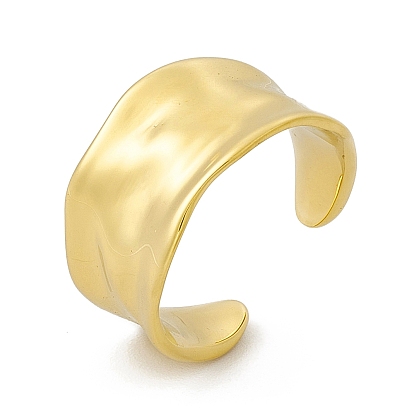 Ionenplattierung (ip) 304 Manschettenring aus Edelstahl für Damen, offene Ringe mit breitem Band
