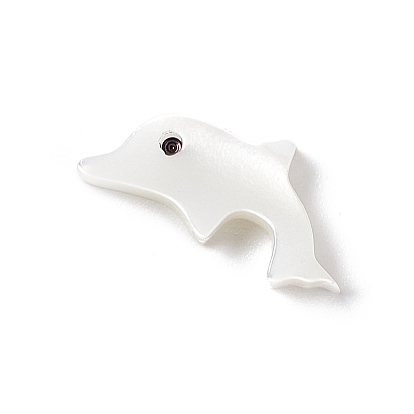 Natural White Shell Beads, Dolphin