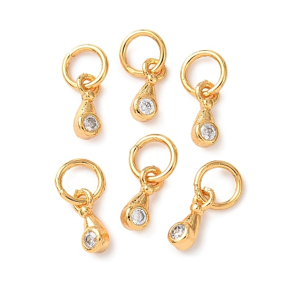 Латунные микро проложить кубического циркония прелести, слеза, с целью перехода в кольце, без кадмия и без свинца, стойки покрытие, долговечный