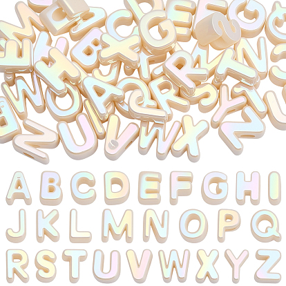 52шт. 26 стили, акрил, покрытые УФ-излучением, европейские бусины, бусины с большим отверстием, жемчужные