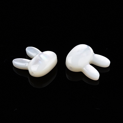 Natural White Shell Mother of Pearl Shell Beads, Rabbit