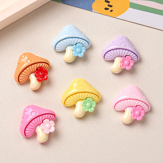 Непрозрачные кабошоны из смолы, Mushroon