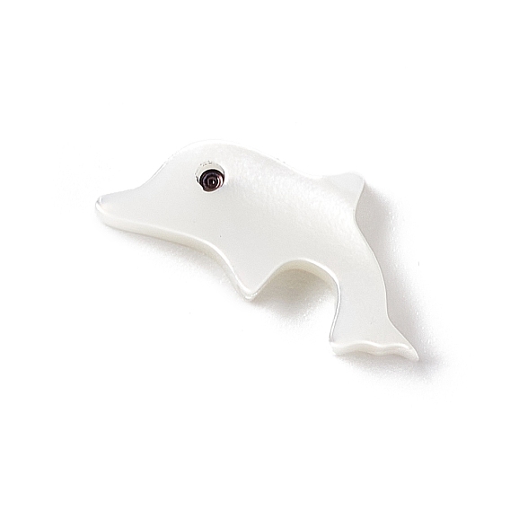 Natural White Shell Beads, Dolphin