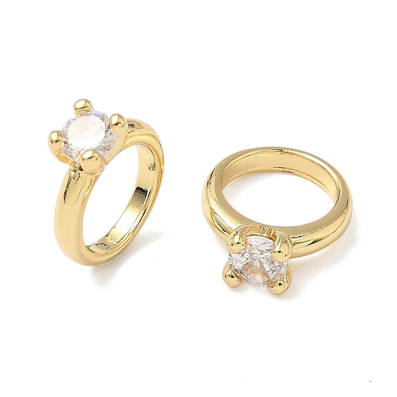 Латунь прокладывает кубические циркониевые прелести, кольцо, без свинца и без кадмия, долговечный