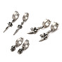 304 Stainless Steel Dangle Hoop Earrings