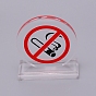 Acrylic No Smoking Sign Billboard, Flat Round