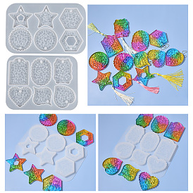 DIY Silicone Pendant Molds, Decoration Making, Resin Casting Molds, For UV Resin, Epoxy Resin Jewelry Making, Mixed Shapes