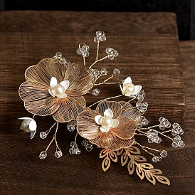 Alloy & Brass Hair Combs, Hair Accessories for Women, Flower