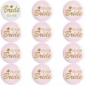 12 Набор из жестяных и пластиковых бейджей для невесты, украшения свадебной вечеринки и девичника.