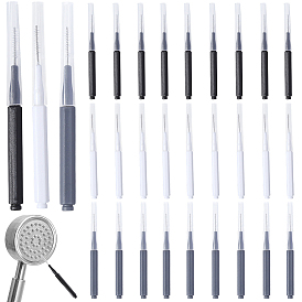 30шт. 3 цветные пластиковые щетки для чистки, с головкой из нержавеющей стали