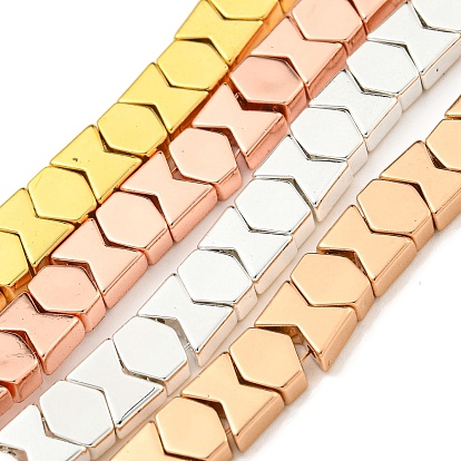 Гальванические нити из синтетических немагнитных гематитовых бусин, форма шестиугольника и песочных часов