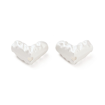 Matte Alloy Beads, Heart