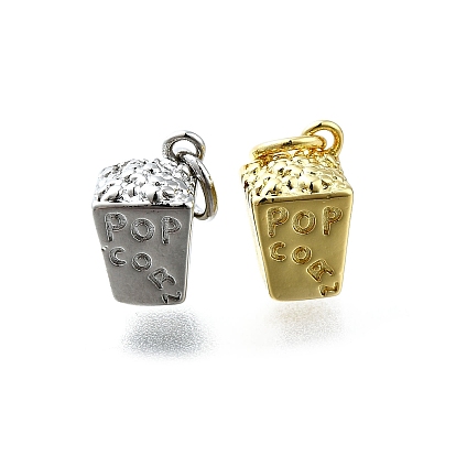 Латунные подвески, попкорн прелести, долговечный, без свинца и без кадмия, стойки покрытие, с целью перехода в кольце