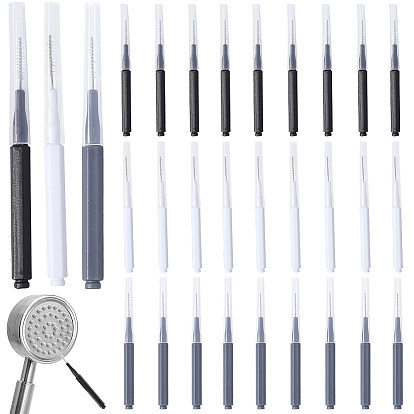 30шт. 3 цветные пластиковые щетки для чистки, с головкой из нержавеющей стали