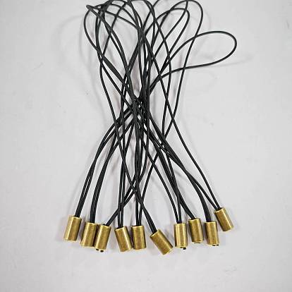 10 Stück Nylon-Gummikordel für Notizbuch, mit Legierungskorn