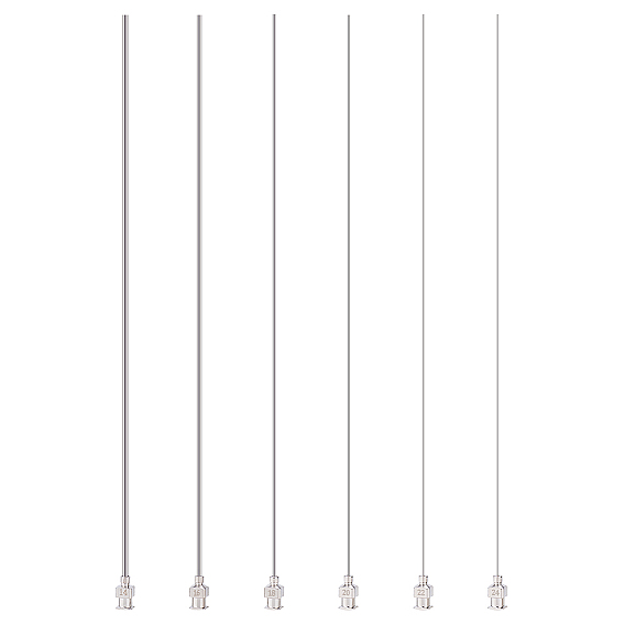 6 шт. 6 стиль 304 дозирующая игла с тупым кончиком из нержавеющей стали и латунным замком Люэра, Длинные иглы-аппликаторы для шприцев для измерения жидкости из эпоксидной смолы