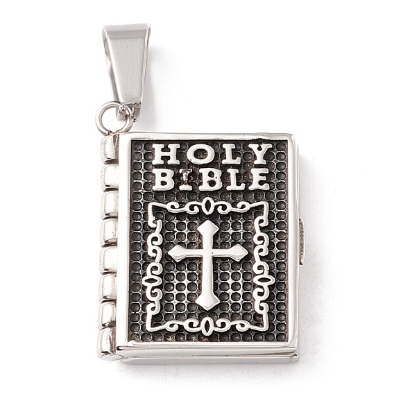 304 Stainless Steel Pendants for Teachers' Day, Book