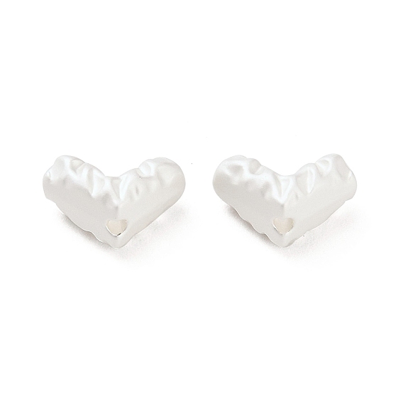 Matte Alloy Beads, Heart
