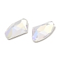 K5 Glass Rhinestone Cabochons, Flat Back & Back Plated, Faceted, Axe Shape
