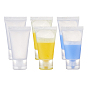 20ml Matte PE Plastic Refillable Flip Top Cap Bottles, with PP Plastic Screw Lids