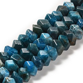 Natural Apatite Beads Strands, Faceted, Nuggets