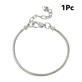 1браслеты из латуни в европейском стиле для изготовления ювелирных изделий, с когтя омара застежкой и сердца прелести