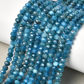 Природного апатита нитей бисера, фонарь, граненые