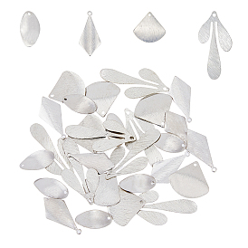 48 шт. 4 латунные подвески с покрытием в виде стойки, долговечный, ромб и лист и треугольник