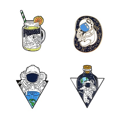 Fashionable Enamel Astronaut Brooch Pin for Space Lovers