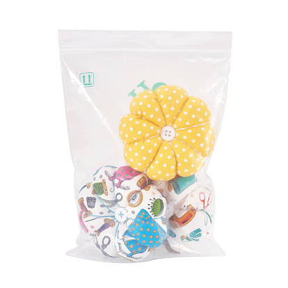 PandaHall Elite Cloth Needle Pin Cushions, with Cotton and Rubber, Flower