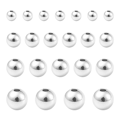 200 шт. 4 стили стойки гальванопокрытие и вакуумное покрытие pvd латунные круглые распорные бусины, металлические находки для поставок ювелирных изделий