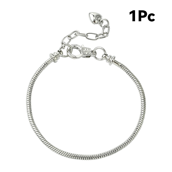 1браслеты из латуни в европейском стиле для изготовления ювелирных изделий, с когтя омара застежкой и сердца прелести