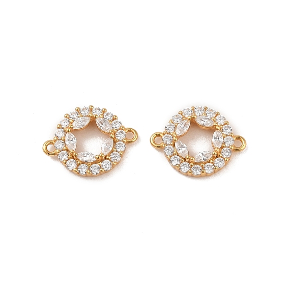 925 звенья из стерлингового серебра с прозрачным фианитом, плоские круглые подвески-коннекторы со штампом 925