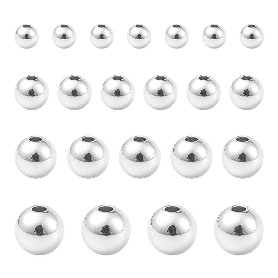 200 шт. 4 стили стойки гальванопокрытие и вакуумное покрытие pvd латунные круглые распорные бусины, металлические находки для поставок ювелирных изделий