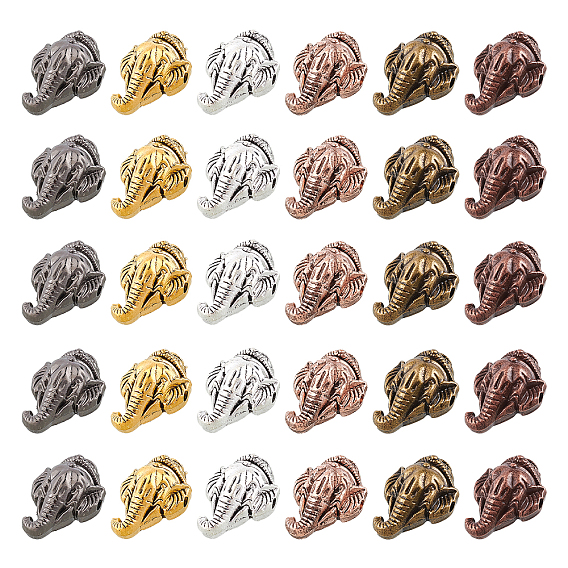 Tibetan Style Alloy Beads, Elephant