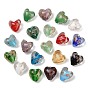 Handgemachte Glasperlen Goldsand, Herz