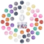 200Pcs DIY Natural Weathered Agate Beaded Stretch Bracelet Making Kits, Including 10 Colors Round Beads and Beading Elastic Thread