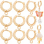 16Pcs Brass Hoop Earring Findings, with Loop, Long-Lasting Plated, Nickel Free, Twist