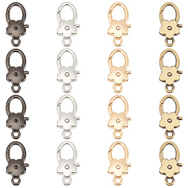 16 шт 4 цвета застежки-клешни из цинкового сплава, цветка сливы