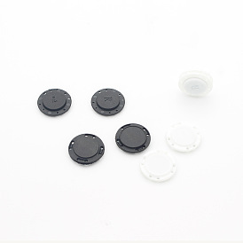 Nylon Magnetic Buttons Snap Magnet Fastener, Flat Round, for Cloth & Purse Makings