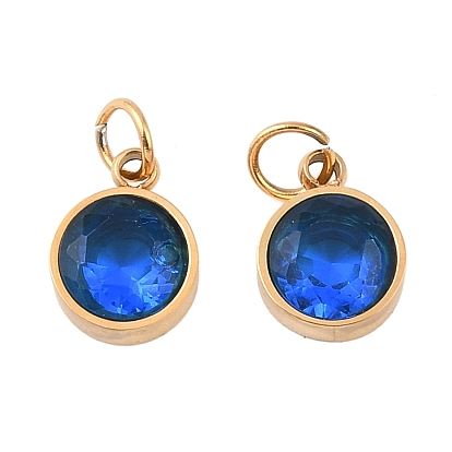 304 подвески из нержавеющей стали, круглые подвески, со стразами, ионное покрытие (ip), с целью перехода в кольце