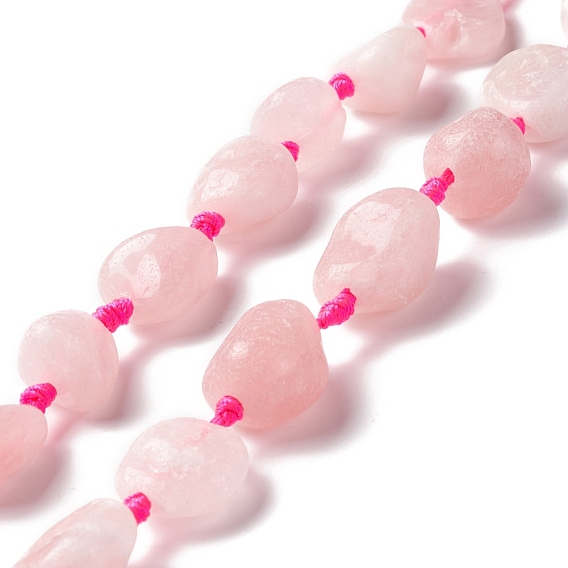 Naturel a augmenté perles de quartz brins, nuggets