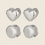304 Stainless Steel Hoop Earrings for Women, Stainless Steel Color