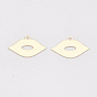 Brass Charms, Etched Metal Embellishments, Long-Lasting Plated, Lip