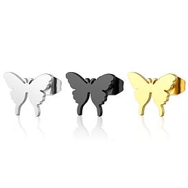 Stainless Steel Butterfly Earrings - Simple and Stylish Ear Jewelry