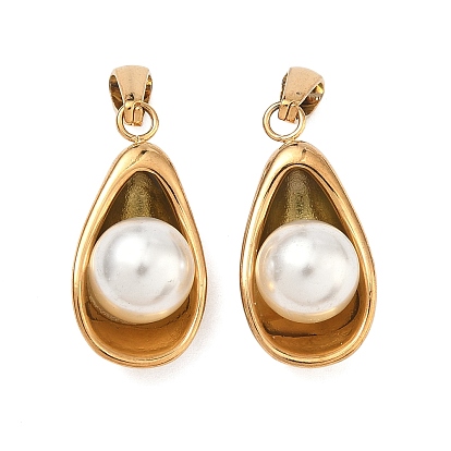 304 подвески из нержавеющей стали и АБС-пластика с имитацией жемчуга, слезинки