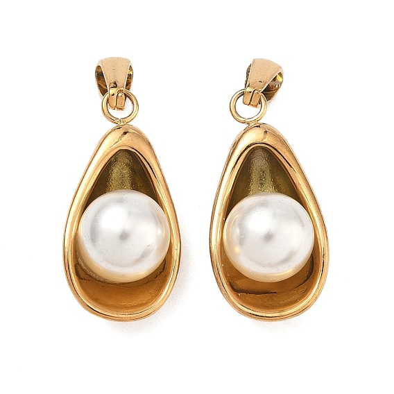 304 подвески из нержавеющей стали и АБС-пластика с имитацией жемчуга, слезинки